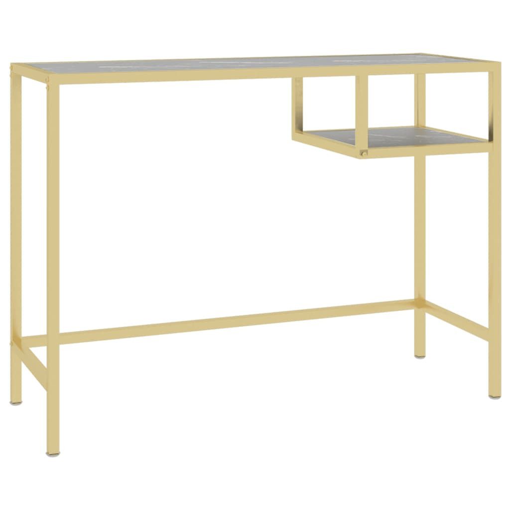 vidaXL Schreibtisch Computertisch Schwarz Marmor 100x36x74 günstig online kaufen