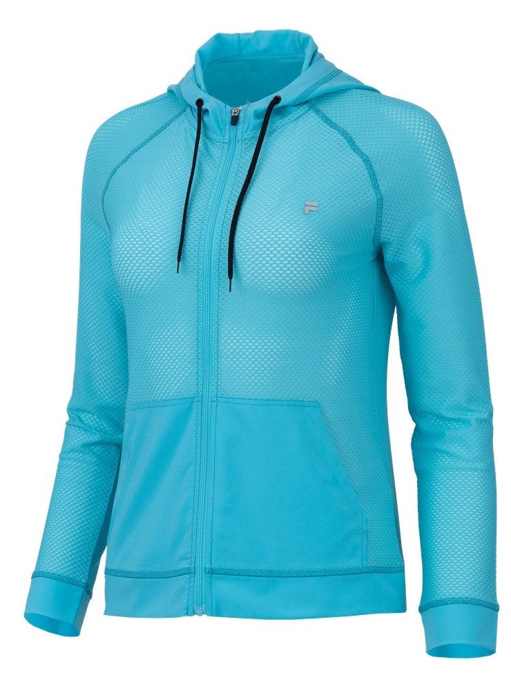 Fila Kapuzenpullover Tennisjacke Erika mit Kapuze (angenehmes Tragegefühl) blau Damen