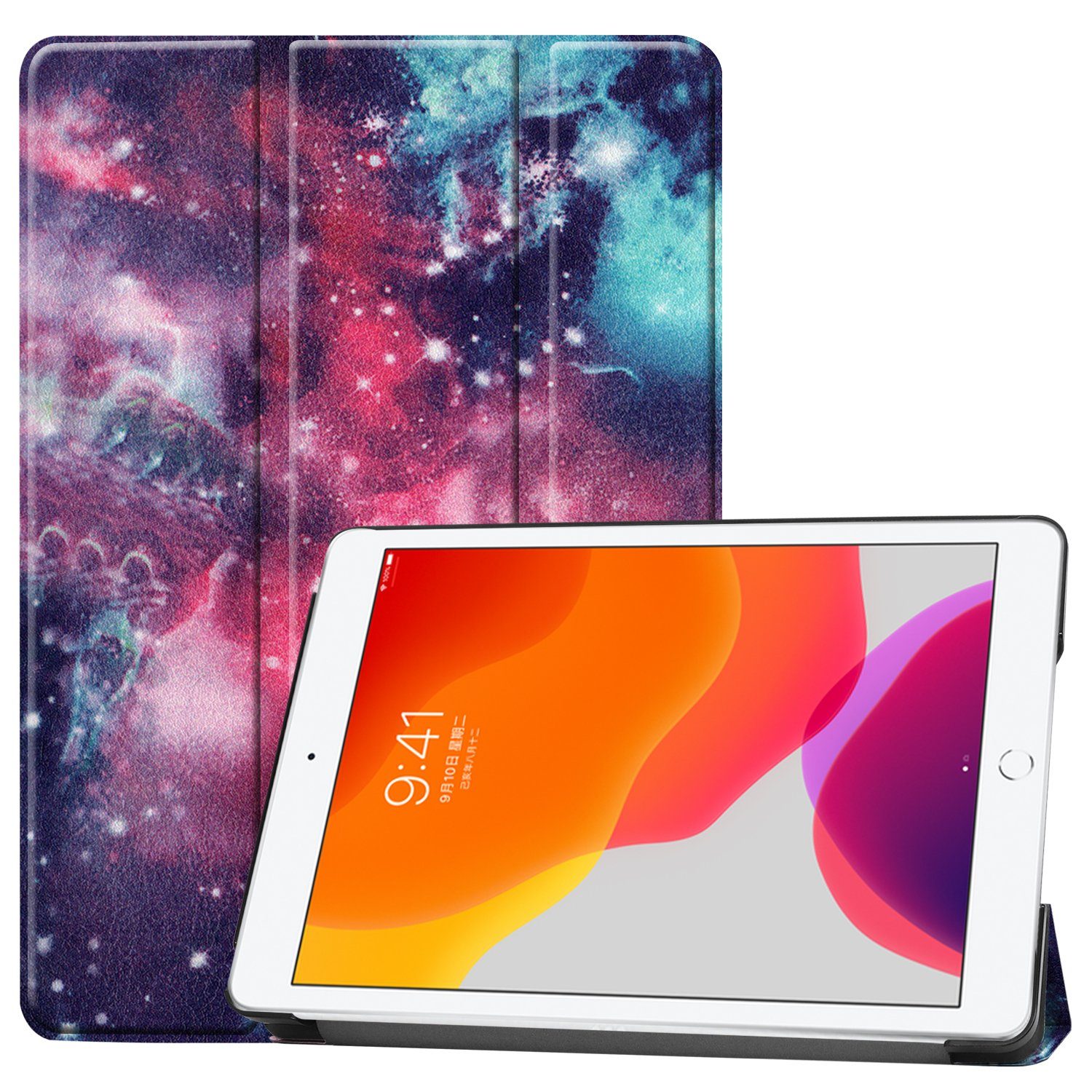 Lobwerk Tablet-Hülle Schutzhülle für Apple iPad 10.2 Zoll 2019/2020/2021, Wake & Sleep Funktion, Sturzdämpfung, Aufstellfunktion