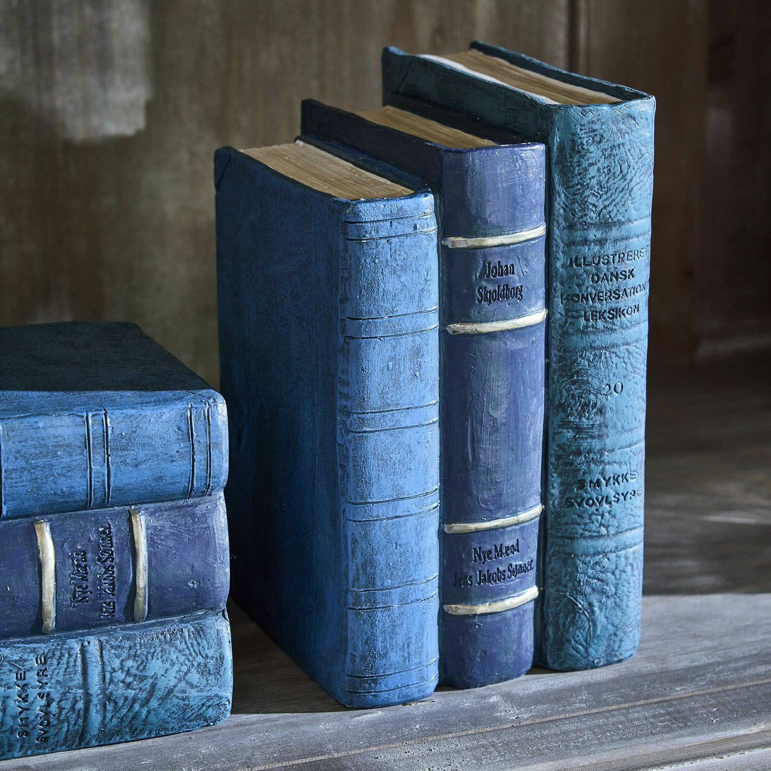 Mirabeau Dekoobjekt Buchstütze 2er Set Morvini antikblau, none – Bild 4 von 5
