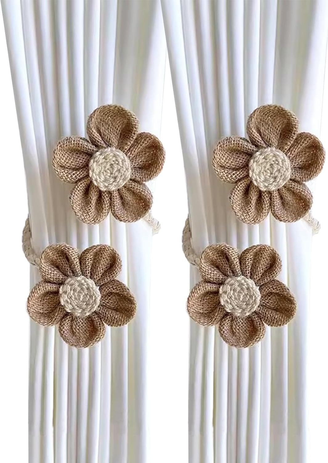 BYSURE Raffhalter, (2-tlg), Niedliche Blumenvorhang-Raffhalter, Boho-Blumen günstig online kaufen