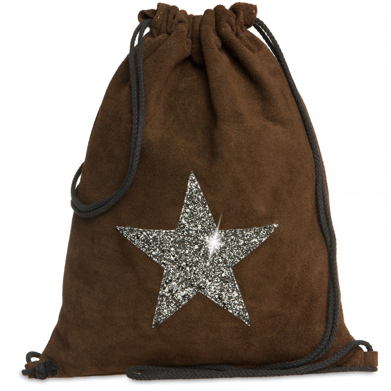 Caspar Turnbeutel TL712 Unisex Wildleder Turnbeutel mit Glitzer-Stern