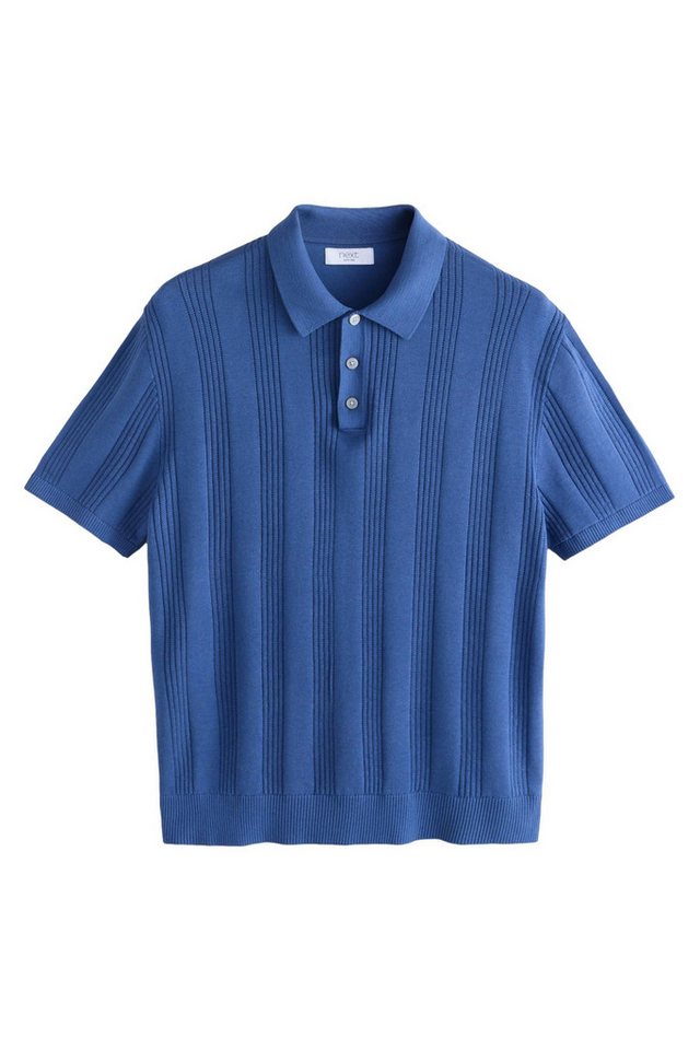Next Poloshirt Regular Fit Poloshirt aus Strick, Pointelle (1-tlg)