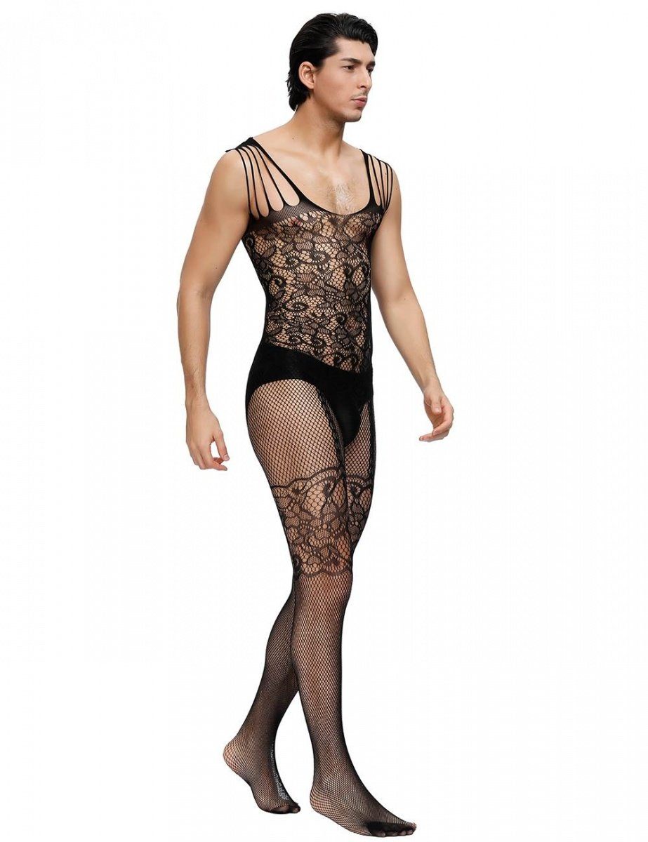 Lau-Fashion Lange Unterhose Bodystocking Catsuit Spitze günstig online kaufen