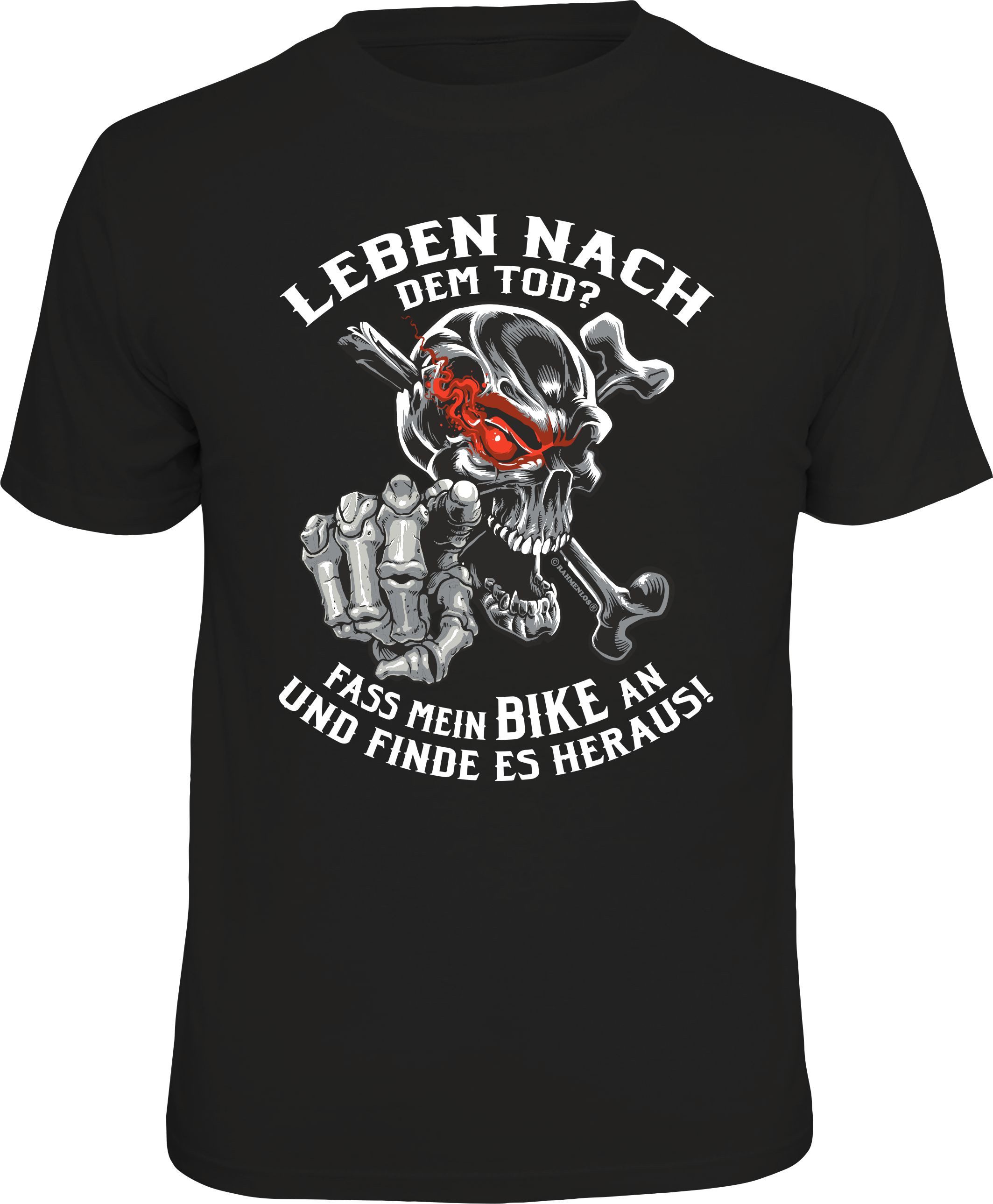 RAHMENLOS® T-Shirt Leben nach dem Tod? Fass mein Bike an ... günstig online kaufen