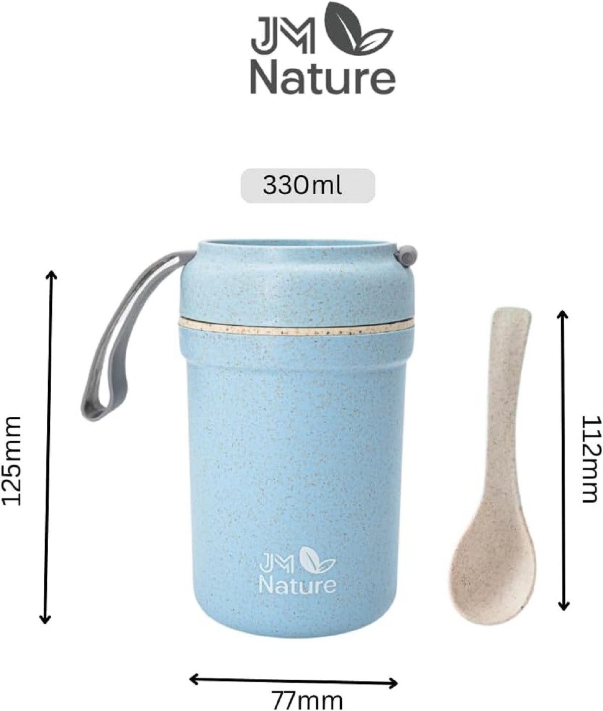 JM Nature Müslibox JM Nature To Go Müslibecher 2x Praktische Joghurtbecher Deckel Löffel – Bild 2 von 5