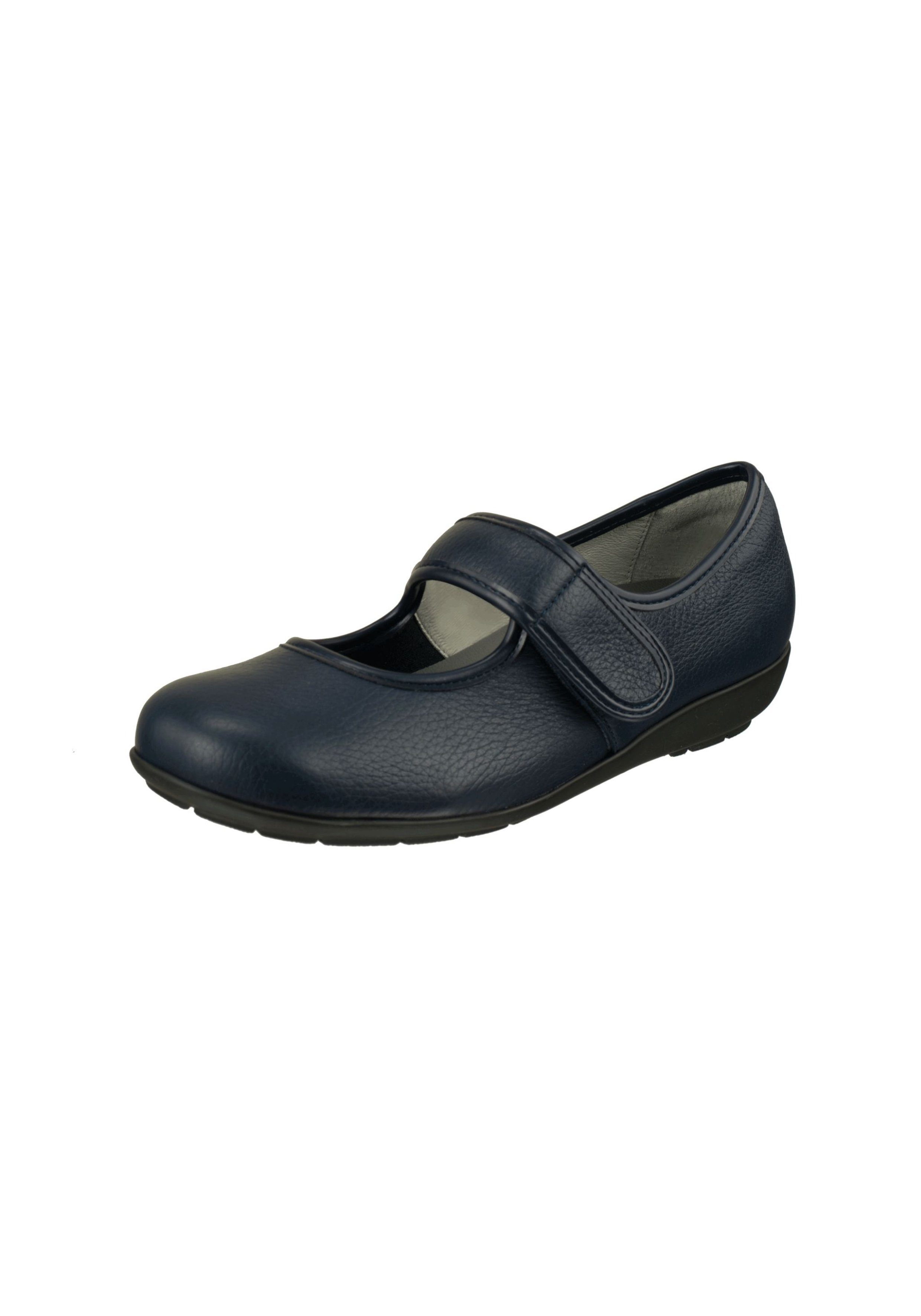 Klettschuh mit Natural Feet Memo-Latex-Fußbett dunkelblau Susanne