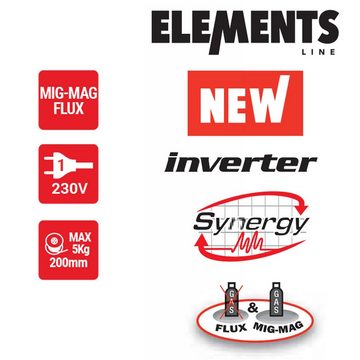 TELWIN Elektroschweißgerät Telwin Elements MAXIMA 190 SYNERGIC Schutzgas Schweißgerät 170A