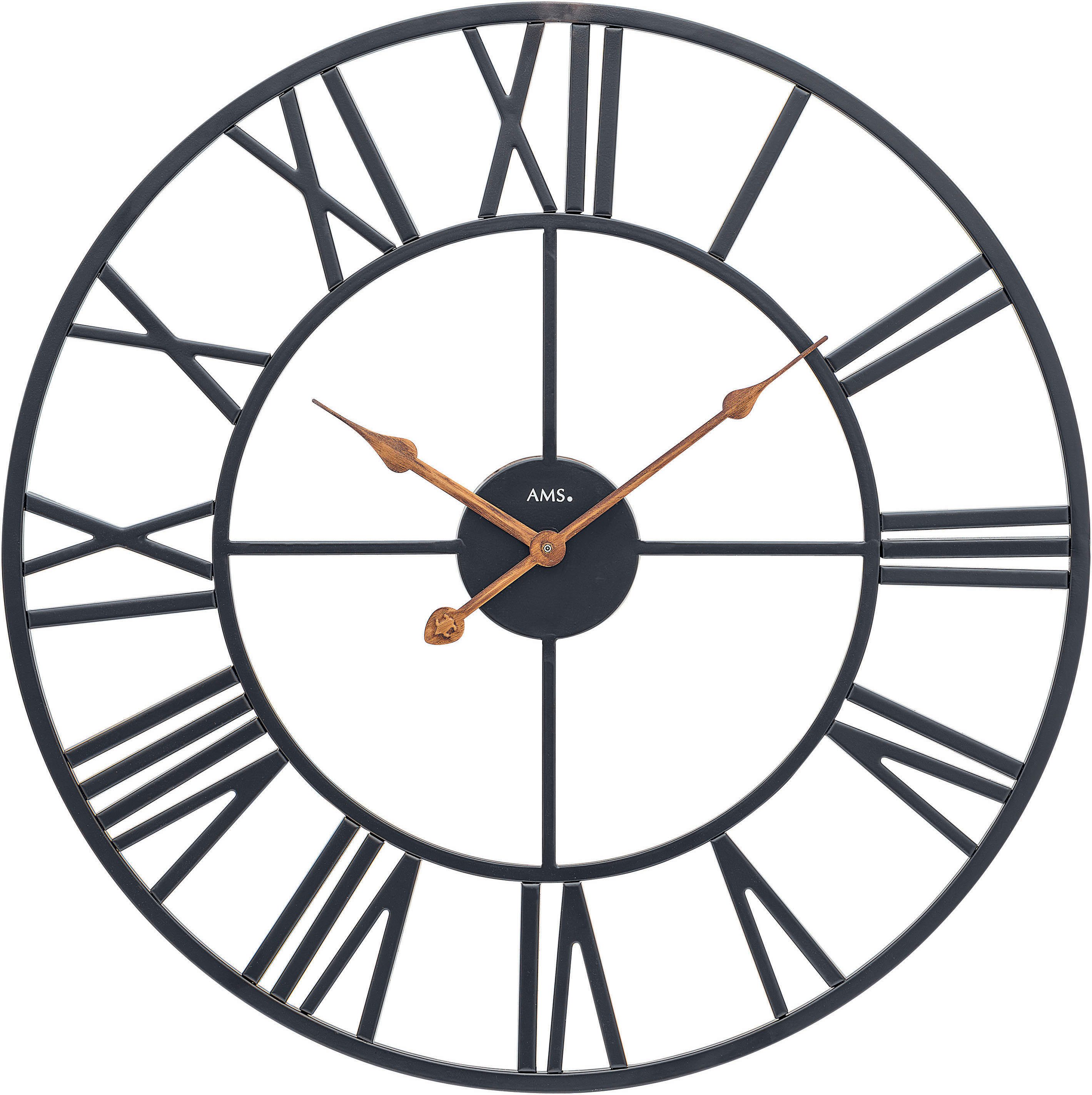 AMS Wanduhr (Quarzuhr,Wohnzimmer,Esszimmer,Küche,Arbeitszimmer,Büro,Flur)