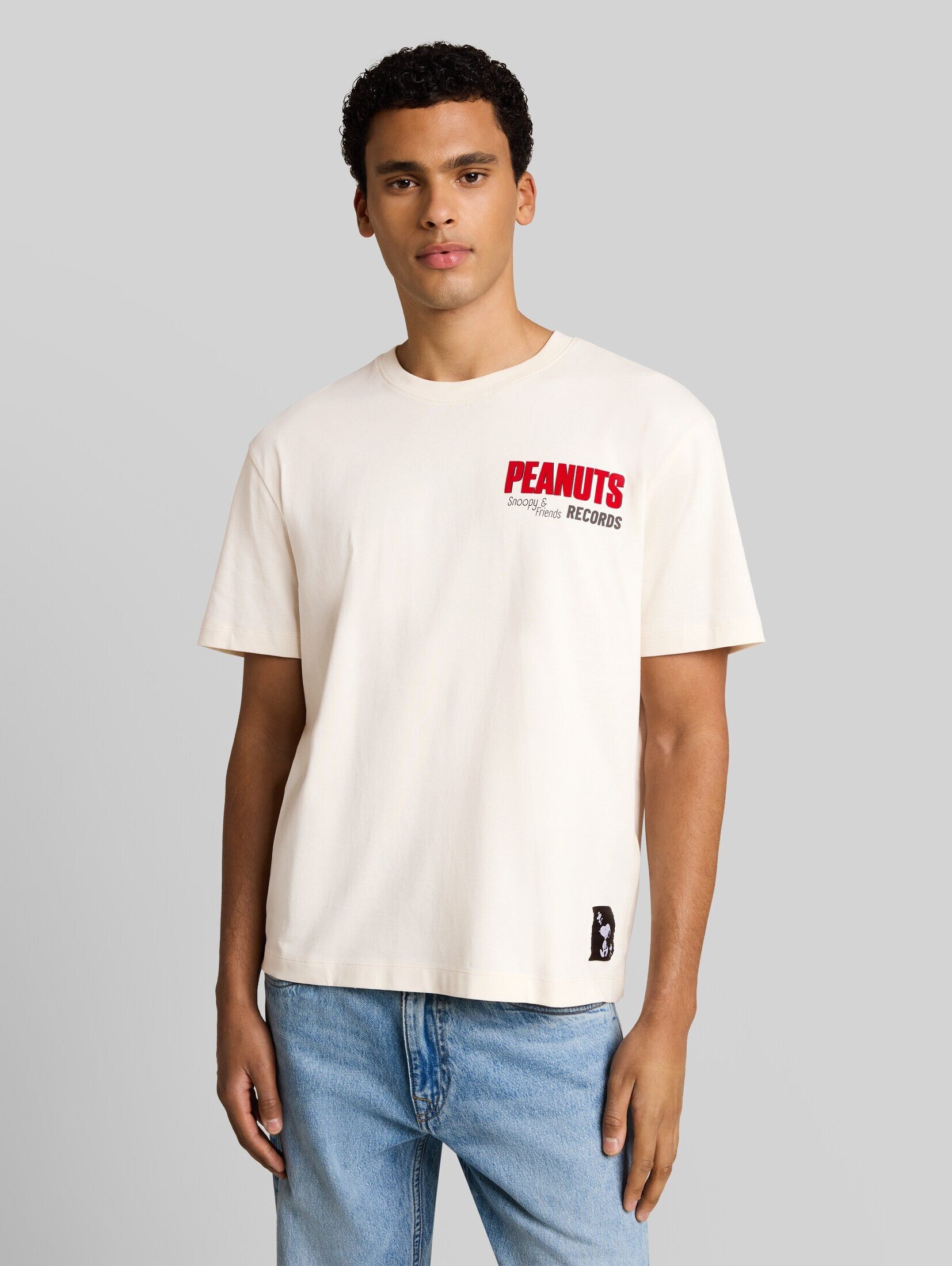 TOM TAILOR Denim T-Shirt T-Shirt (im Einserpack) Relaxed Fit T-Shirt mit Snoopy-Print