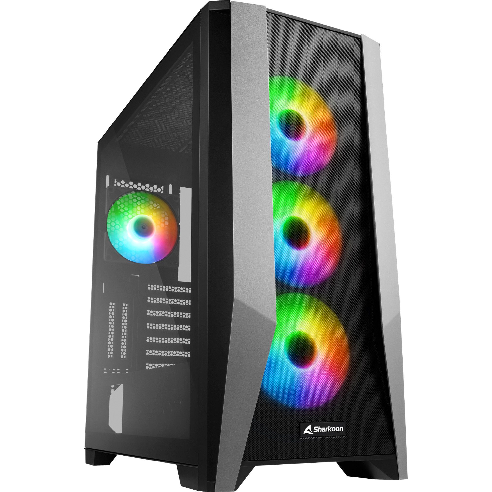 PC-Gehäuse Sharkoon TG7M RGB, Tower-Gehäuse, (Seitenteil aus