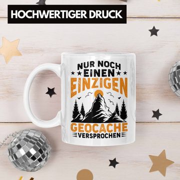 Trendation Tasse Trendation - Geocaching Tasse Geschenk Nur Noch Einen GPS-Schnitzeljag Geschenkidee Pfadfinder Geburtstag Geocacher