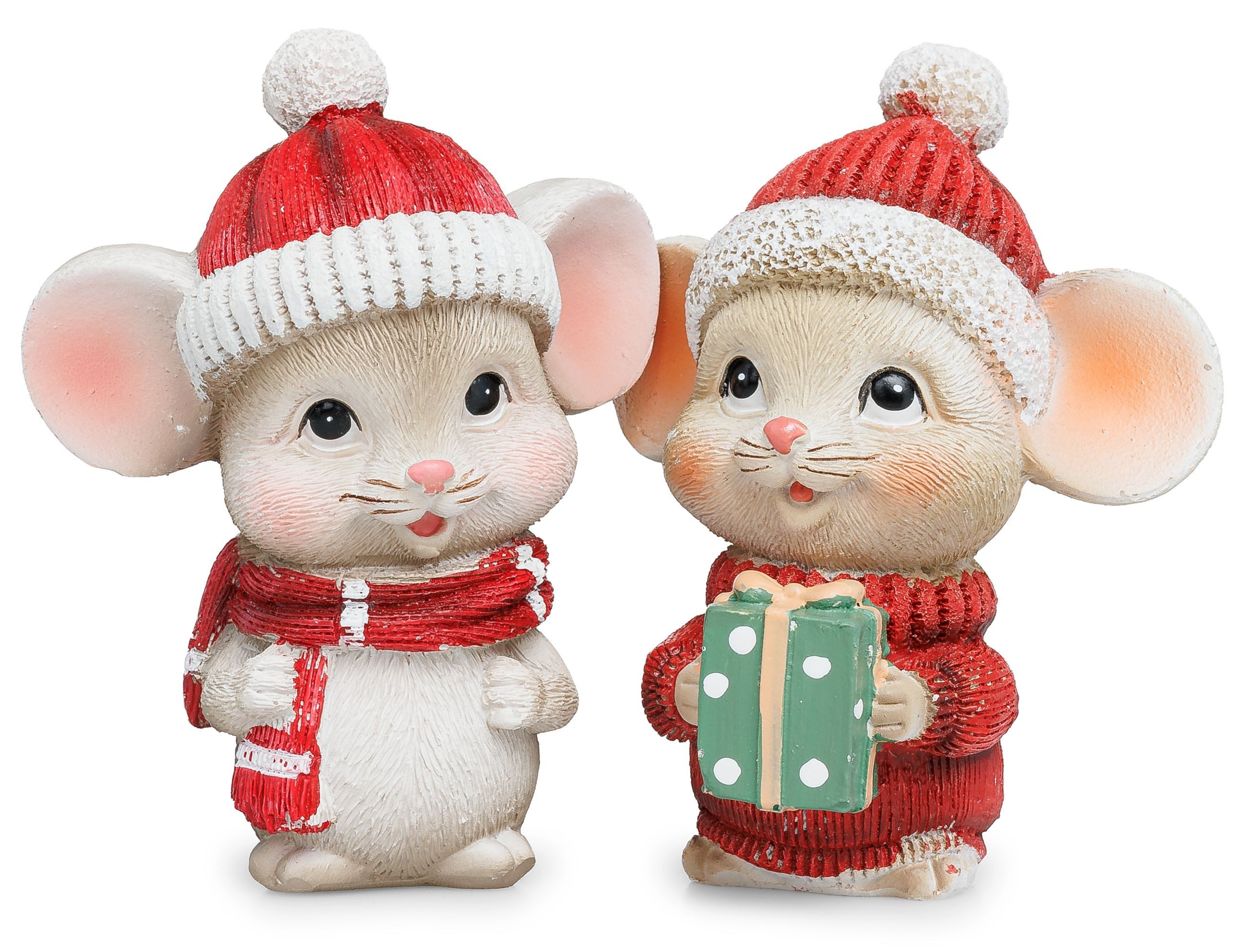 SIKORA Weihnachtsfigur 2er Set Dekoigur Mäuse Weihnachtsfigur Weihnachten & günstig online kaufen