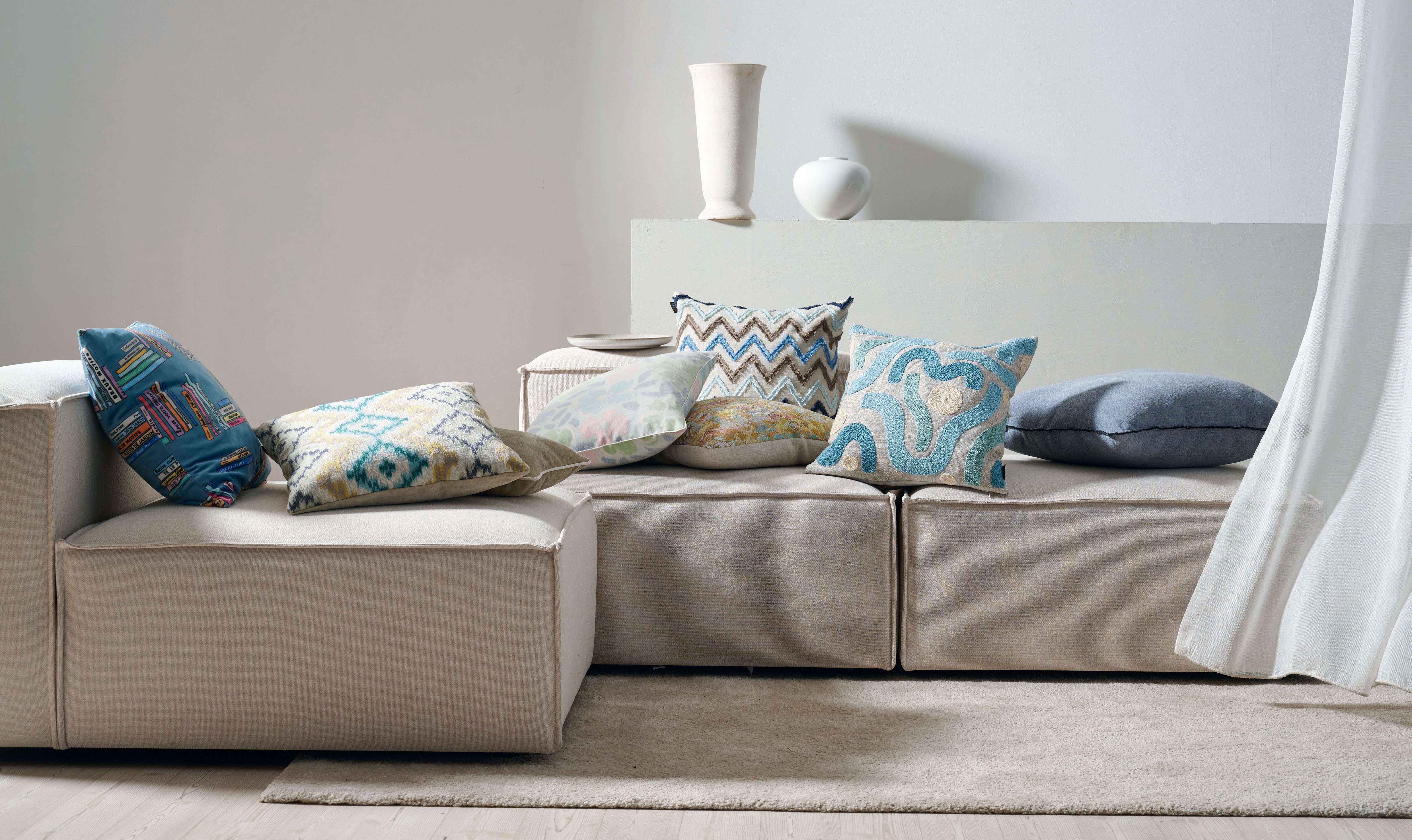 APELT Dekokissen Milan in Ikat-Design, inclusive Soft-Kissenfüllung 100% PES