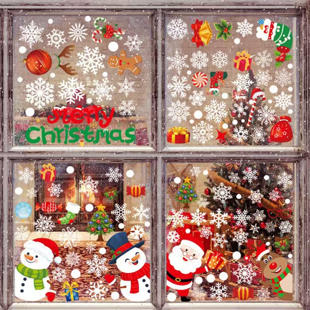 Coonoor Fenstersticker Fensteraufkleber Weihnachten Schneeflocken Weihnacht günstig online kaufen