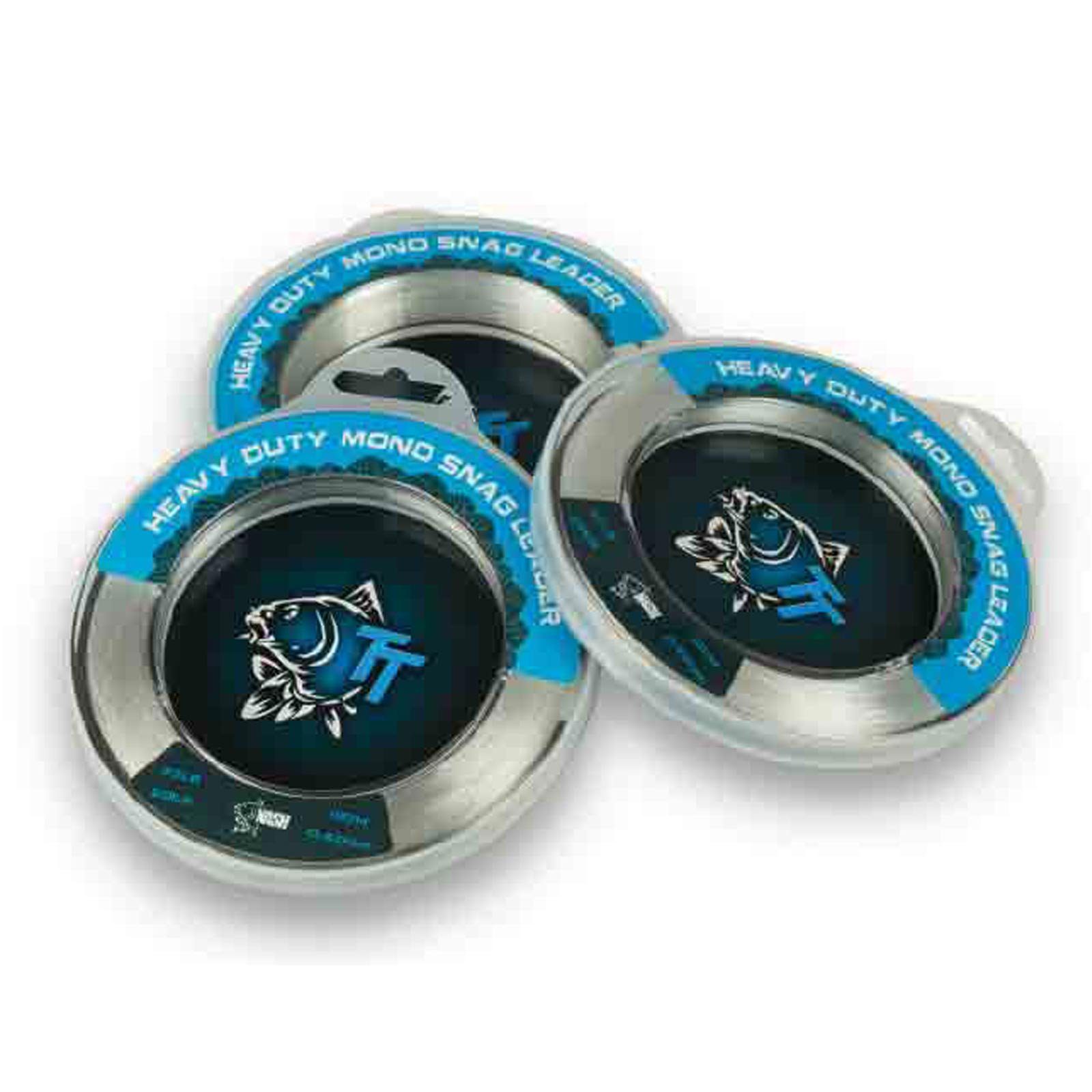 Nash Fishing Vorfachschnur, 100 m Länge, Nash Mono Snag Leader 0.50mm 30lb/15kg Karpfen Vorfach-Material