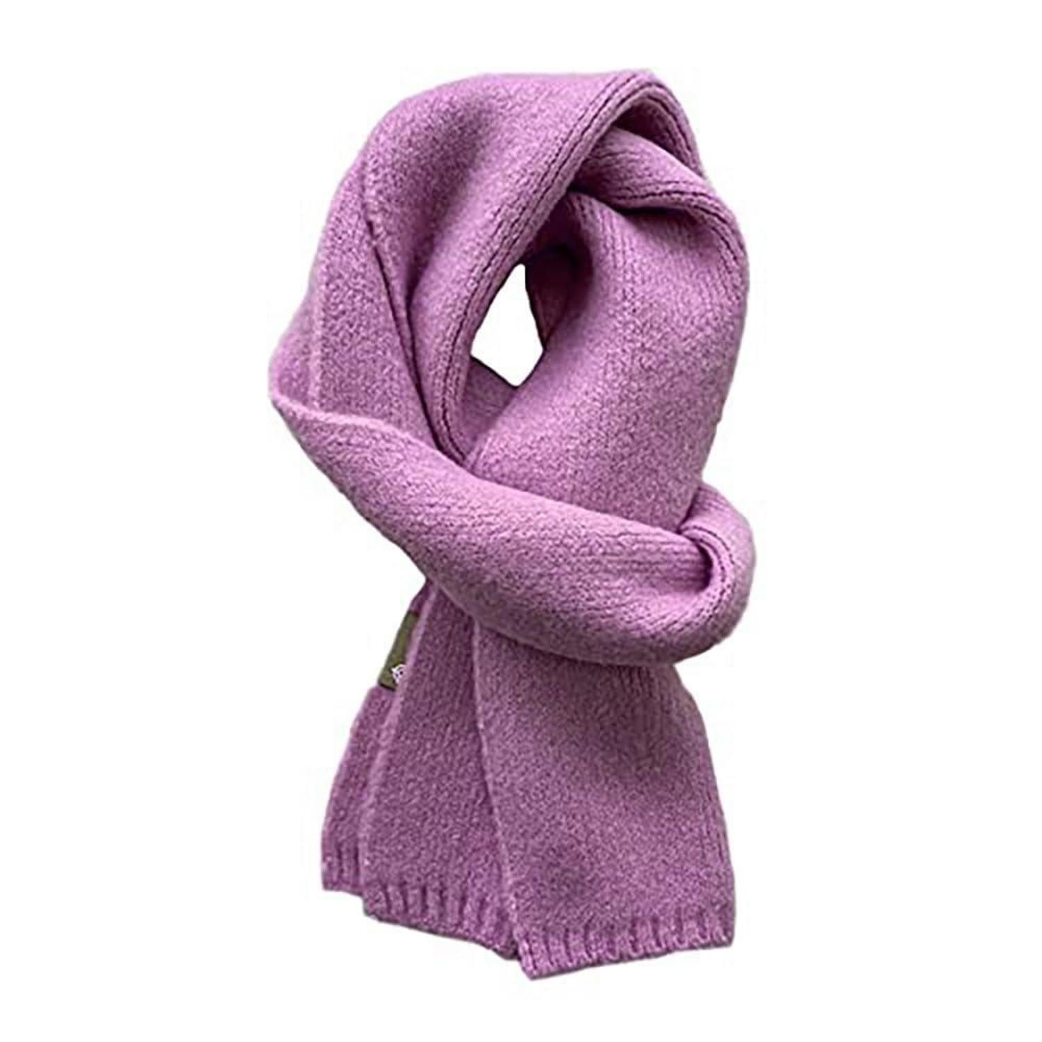 LuxusKollektion Strickschal Gestrickter Winterschal Unisex Violett, (1-St)
