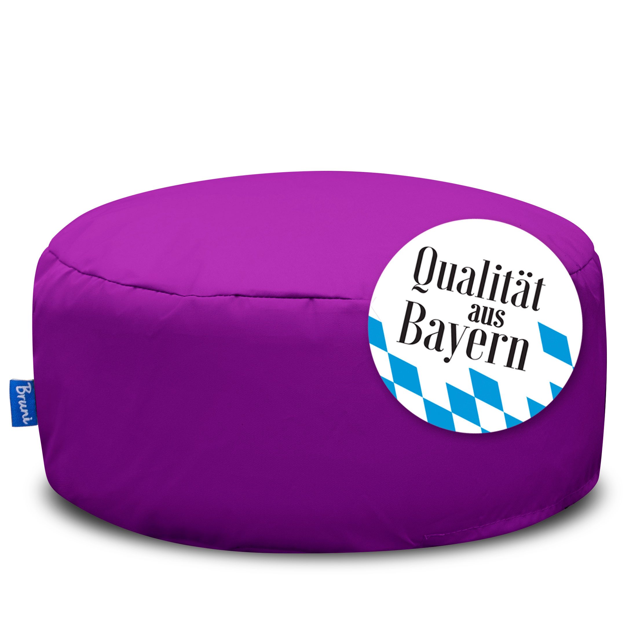 Bruni Pouf Sitzhocker Pouf für drinnen & draußen mit abnehmbarem Bezug, Gemütlicher Fuß- & Sitzhocker, Yogakissen, indoor & outdoor, waschbar
