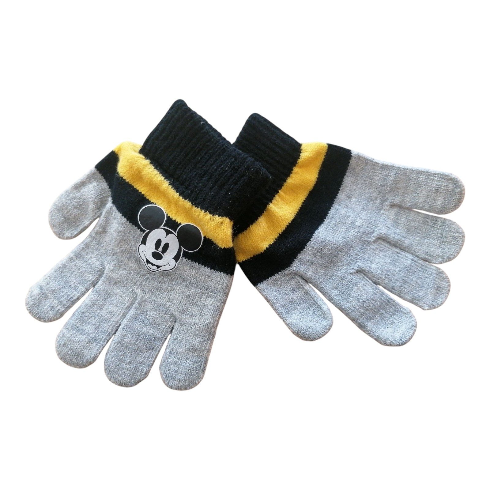Disney Mickey Mouse Strickhandschuhe Kinder Strick-Handschuhe Disney Mickey Mouse, grau, OneSize ca. 4–8
