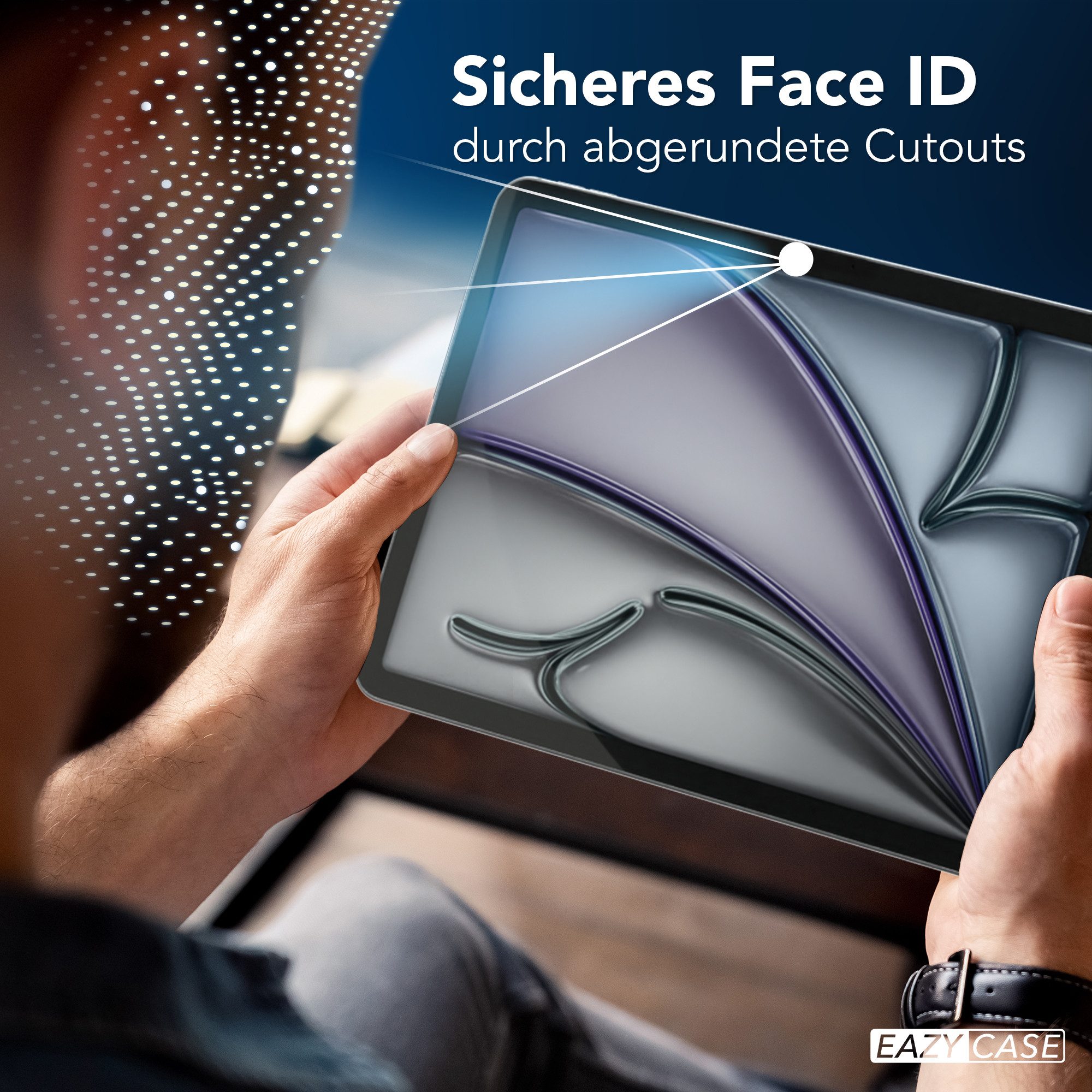 EAZY CASE Displayschutzglas Schutzglas für Apple iPad Air 11 (2024), 11 Zoll Panzerglas Displayfolie Tabletschutz Glasfolie Kratzschutz – Bild 4 von 5
