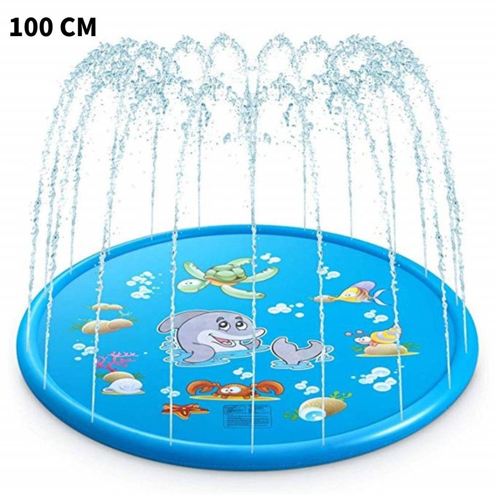 Blusmart Spielmatte Wassermatte Kinder Wasserspielmatte mit Sprinkler (Spritzschutz-Spielmatte – langlebiges, Höhenverstellbares Wasser), Sommer Wasserspielzeug für Haustier