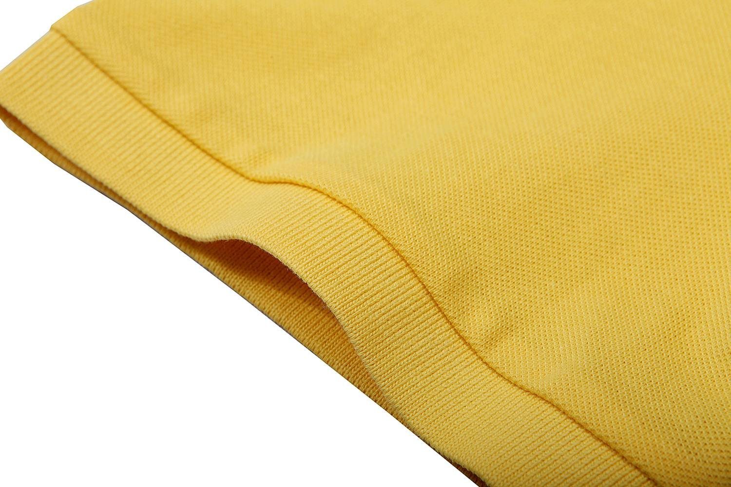 GLO-STORY Poloshirt GLO-STORY Kurzarm Poloshirt Herren Shirt Regular Basic Gelb Polo Polohemd