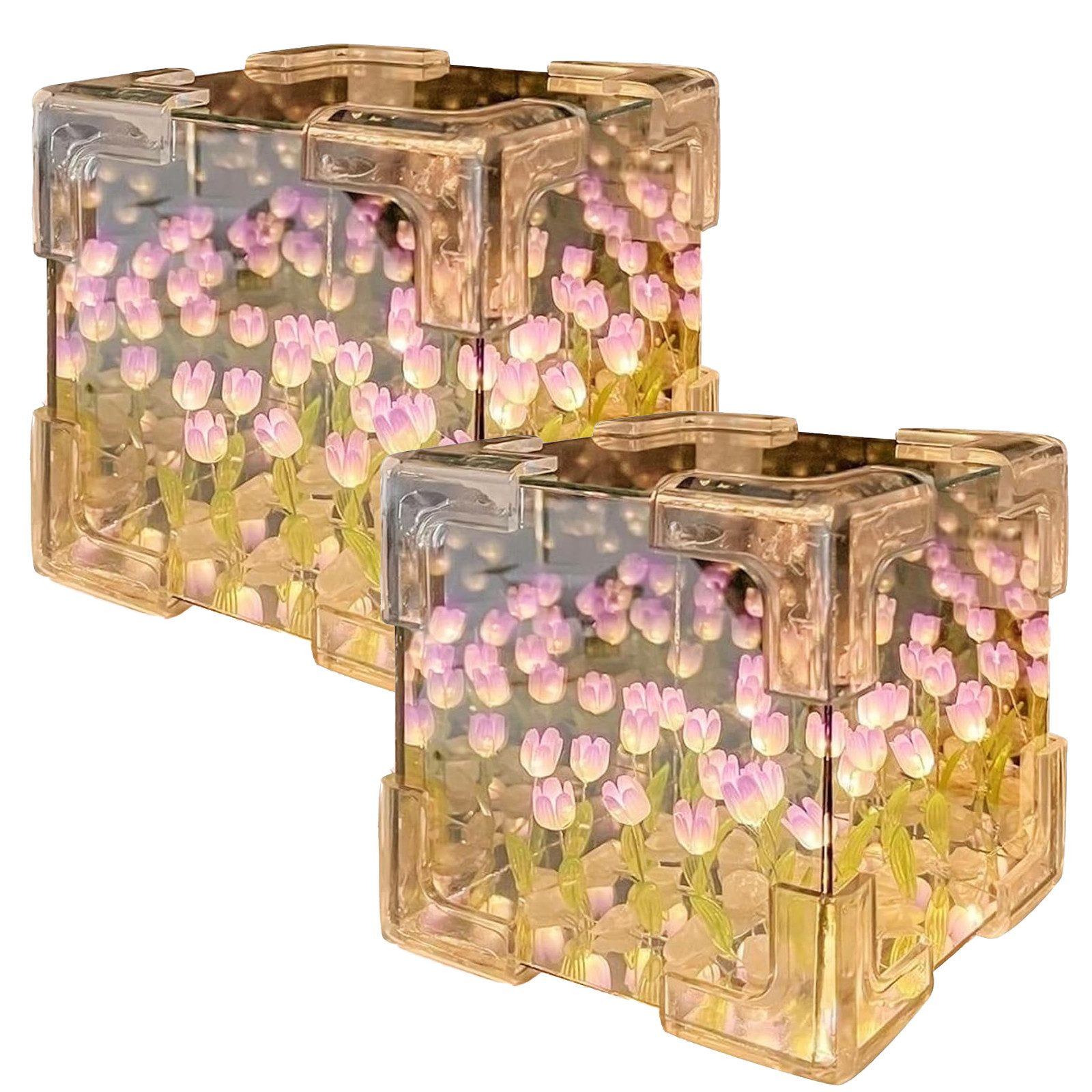 BlingBin LED Nachtlicht DIY Tulpenwürfel Spiegel günstig online kaufen