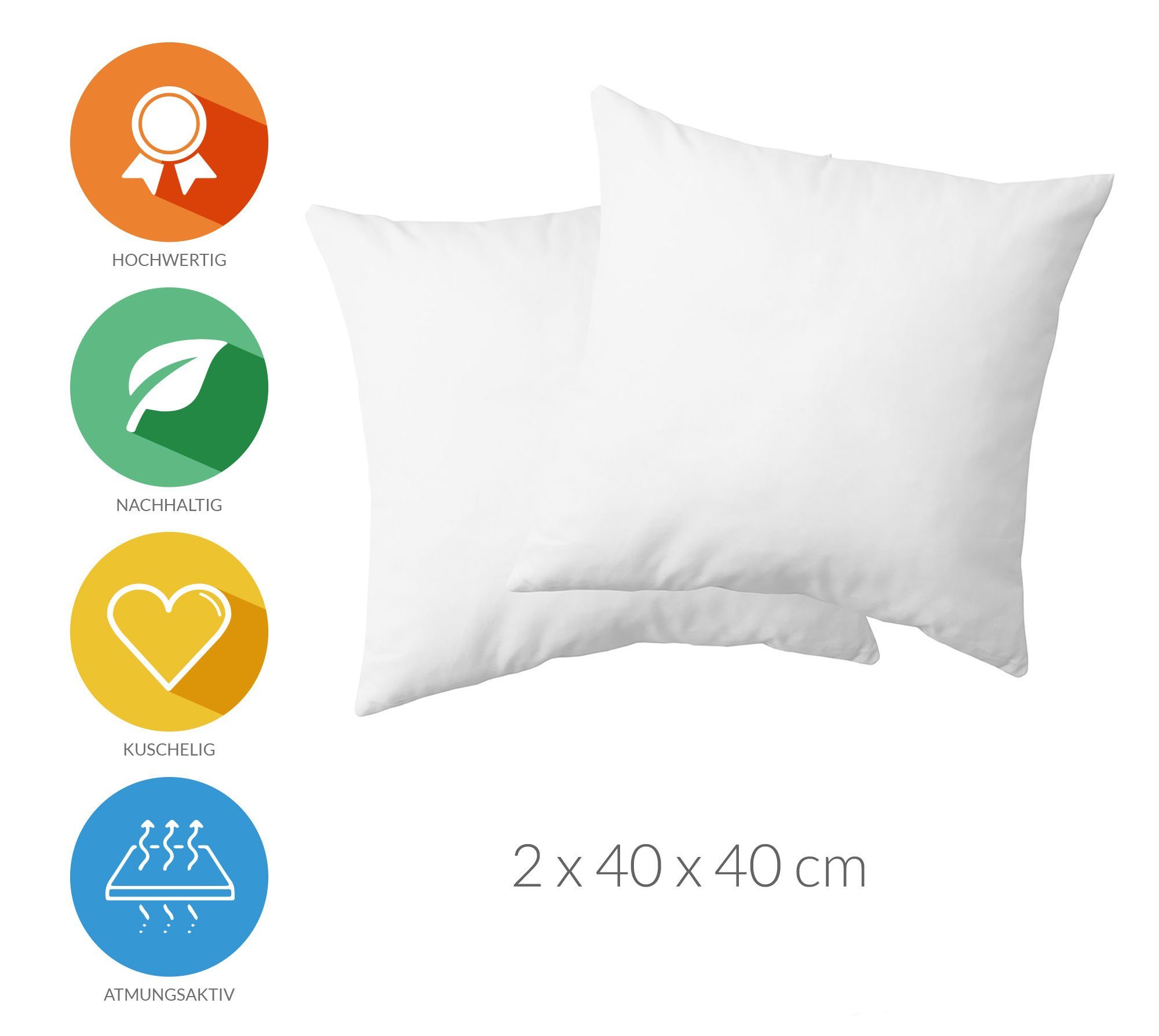 Lavea Kissenbezug Jasmin, (2 Stück), Kopfkissenbezug 40x40 cm - 100% atmung günstig online kaufen
