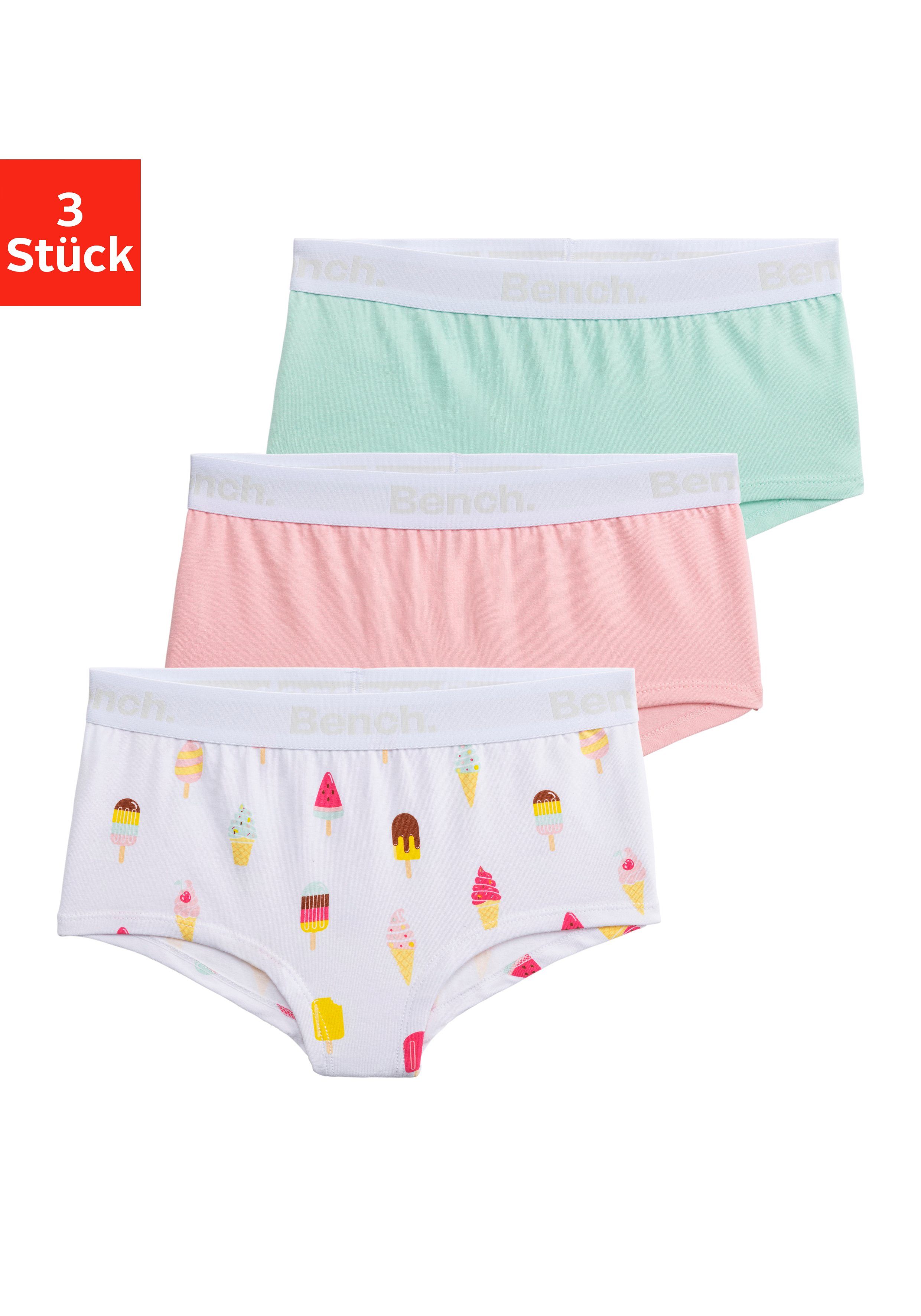 unifarben und 3-St) cool in bedruckt (Packung, Bench. einer Packung Panty