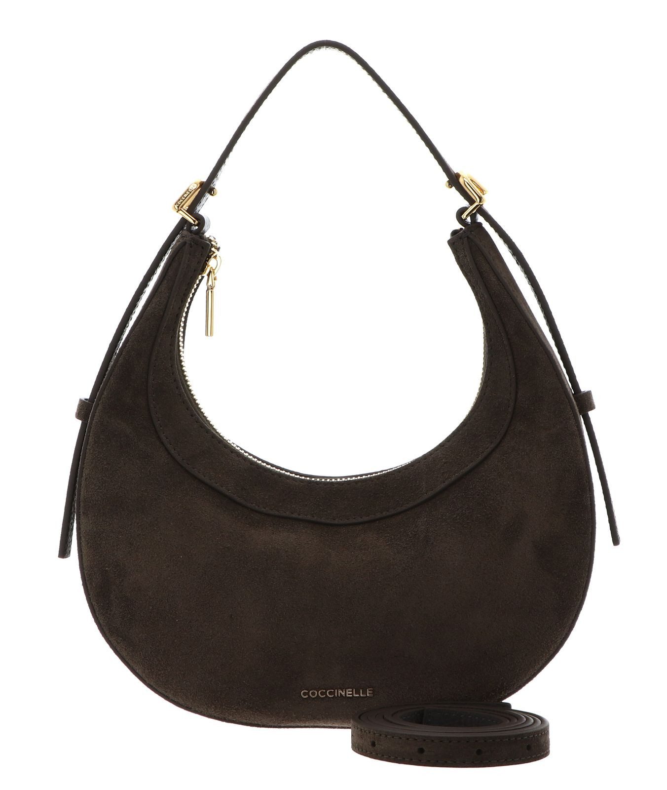 COCCINELLE Handtasche Mini Bag Suede Leather / Grained Leather, aus echtem Rindsleder