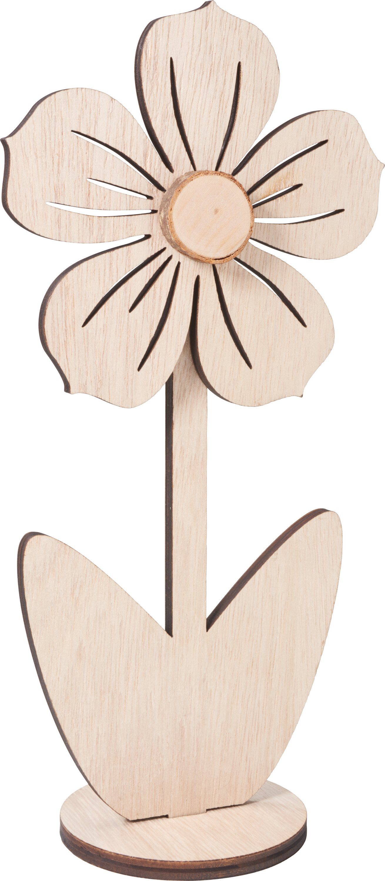 Dekoobjekt Holz-Blume Maggie