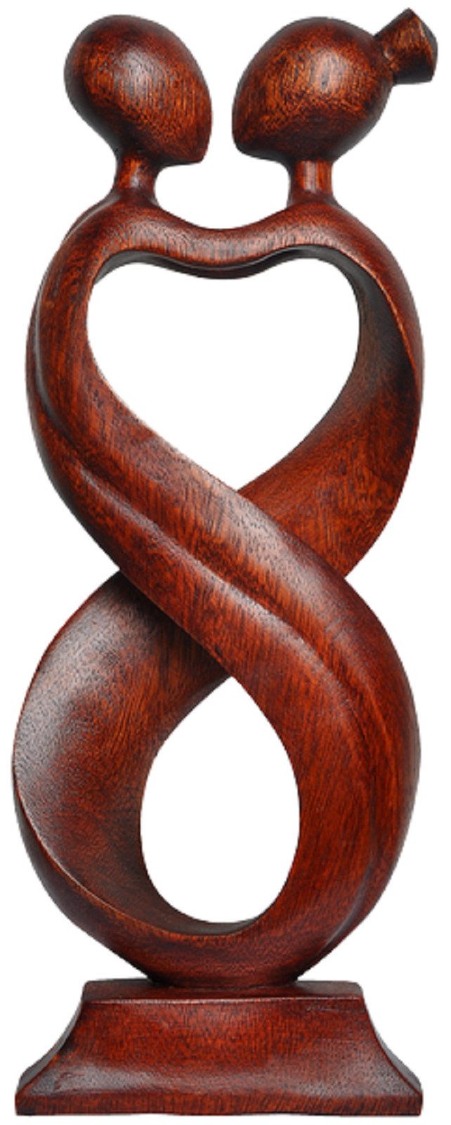WORU Dekofigur Abstrakte Holzskulptur aus Soar Holz handgeschnitzt Bali 30 oder 40 cm