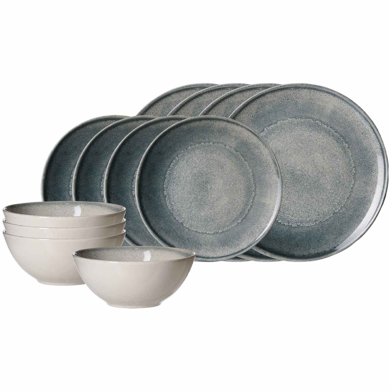 Ritzenhoff & Breker Kombiservice Grana Basic-Set 12-tlg. (12-tlg), 4 Personen, Steinzeug