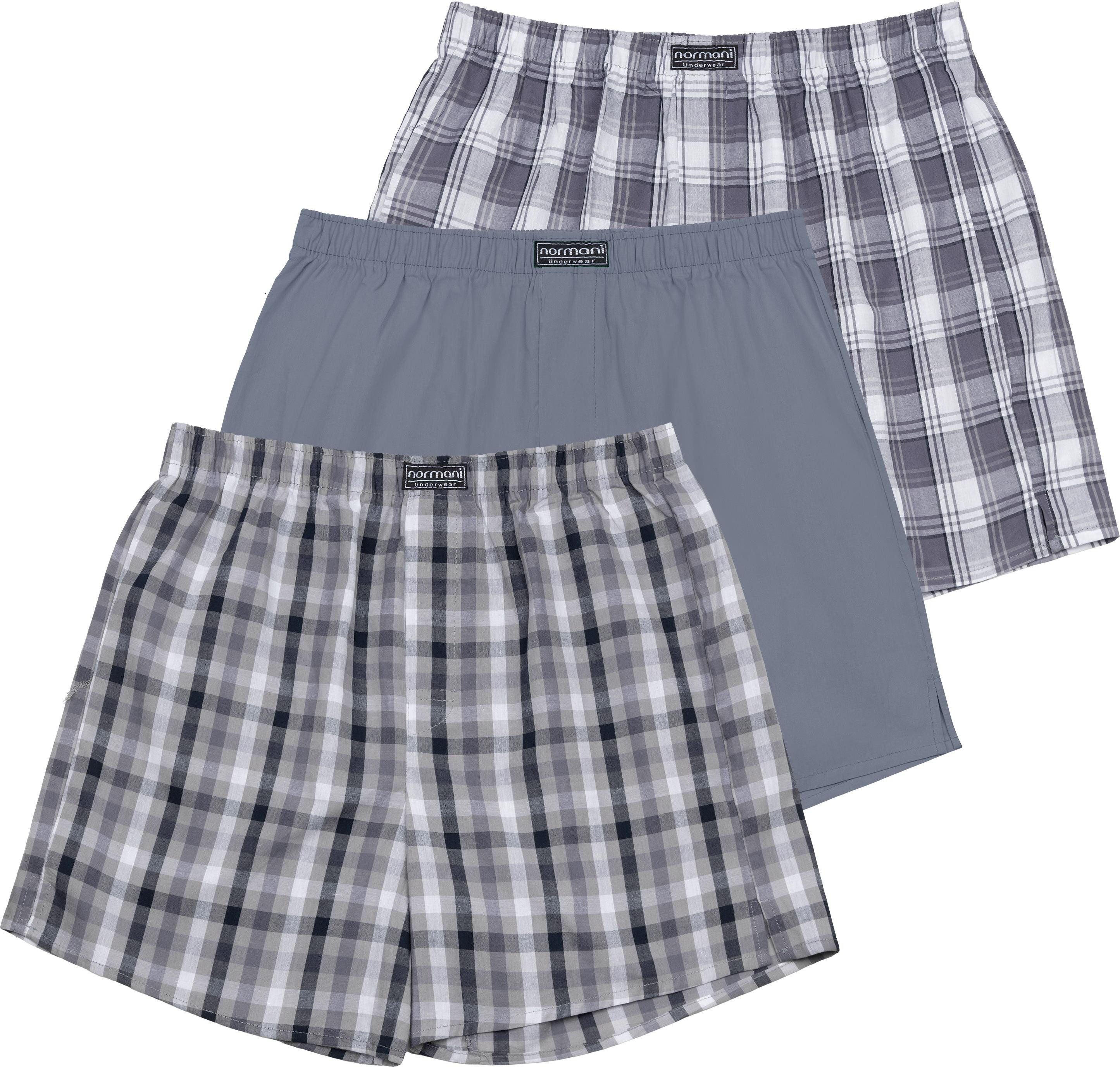 normani Boxershorts 3 Stück Herren Web Boxershorts Aus atmungsaktiver Baumw günstig online kaufen