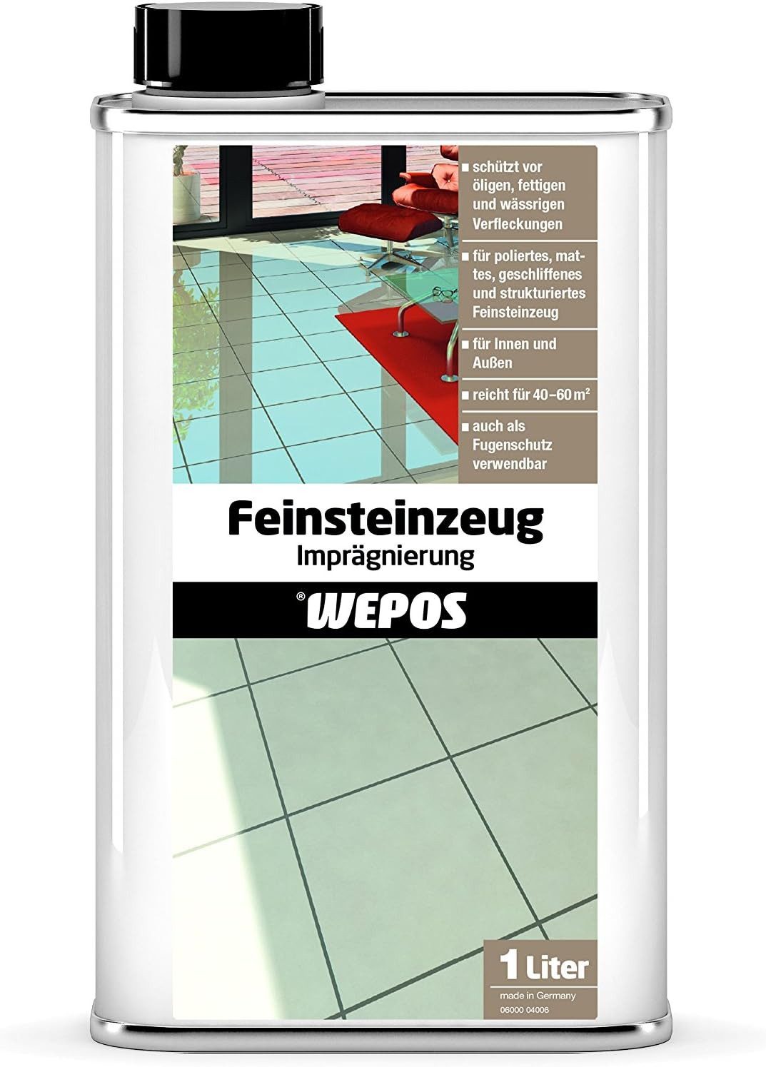 WEPOS CHEMIE GMBH Wepos Feinsteinzeug Imprägnierung 1 Liter Naturstein-Imprägnierung