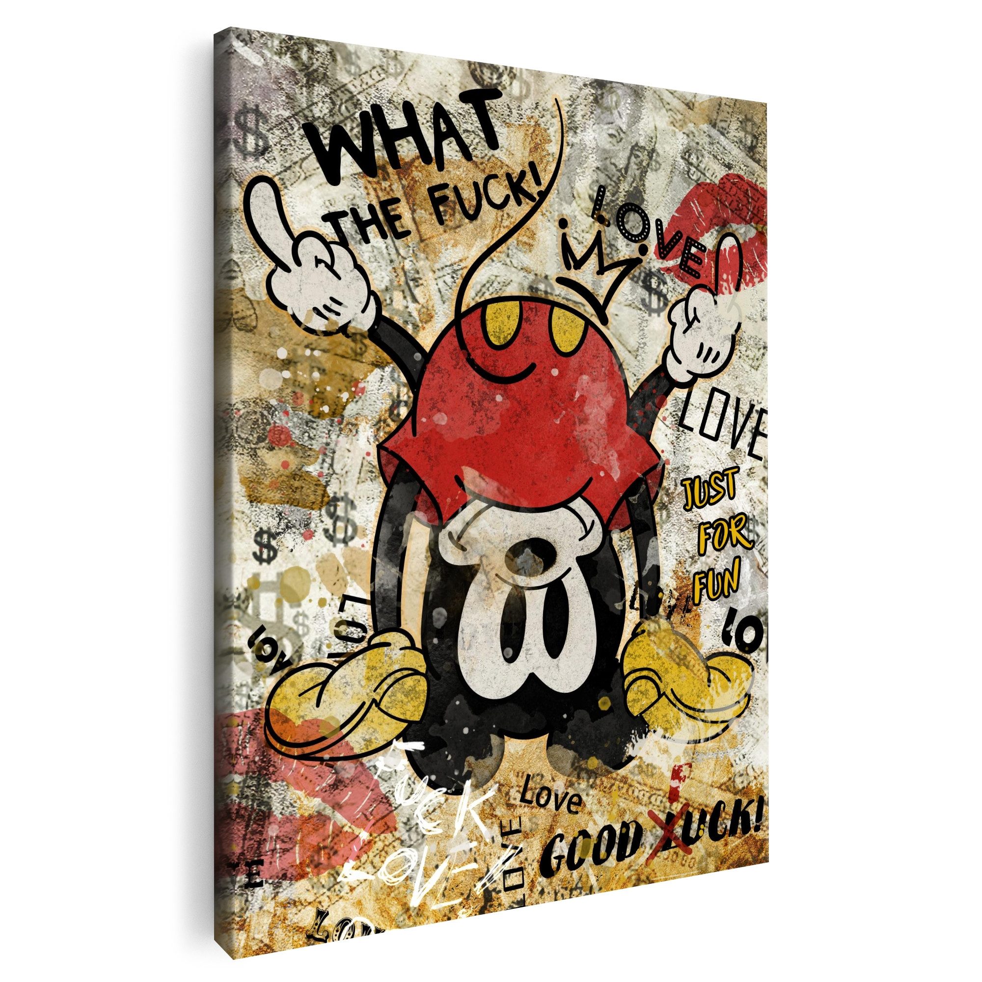 Artmazing Leinwandbild Mickey Loves You, Mickey Loves You, gesp. auf FSC Echtholz-Keilrahmen, in versch. Größen