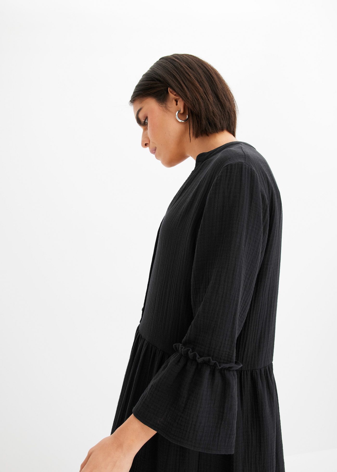 bonprix Maxikleid für Frühjahr und Sommer, aus reiner Baumwolle, Oversize-Fit