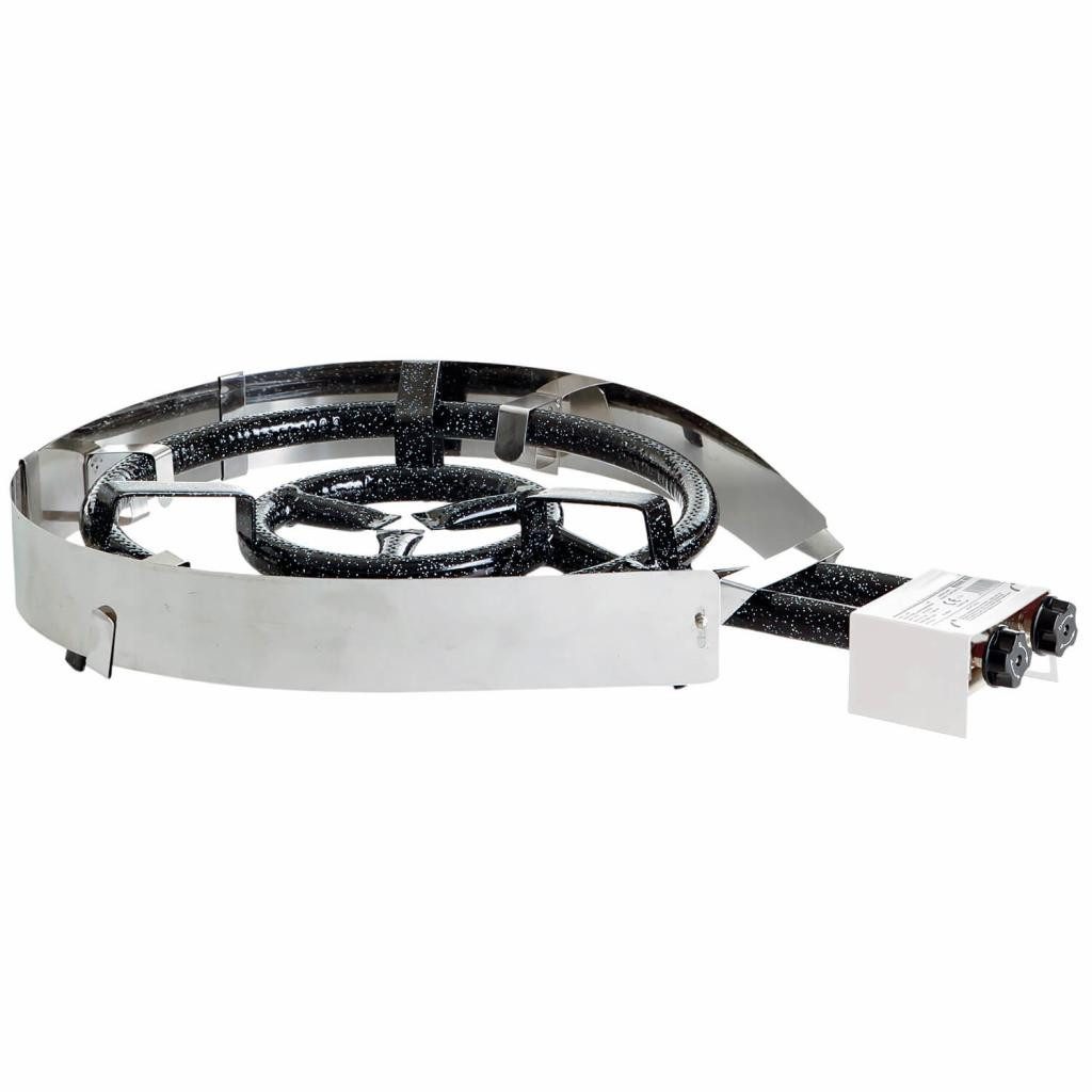 Grill-Windschutz Edelstahl Hitze- Windschutz für Ring-Gasbrenner, Durchmesser wählbar
