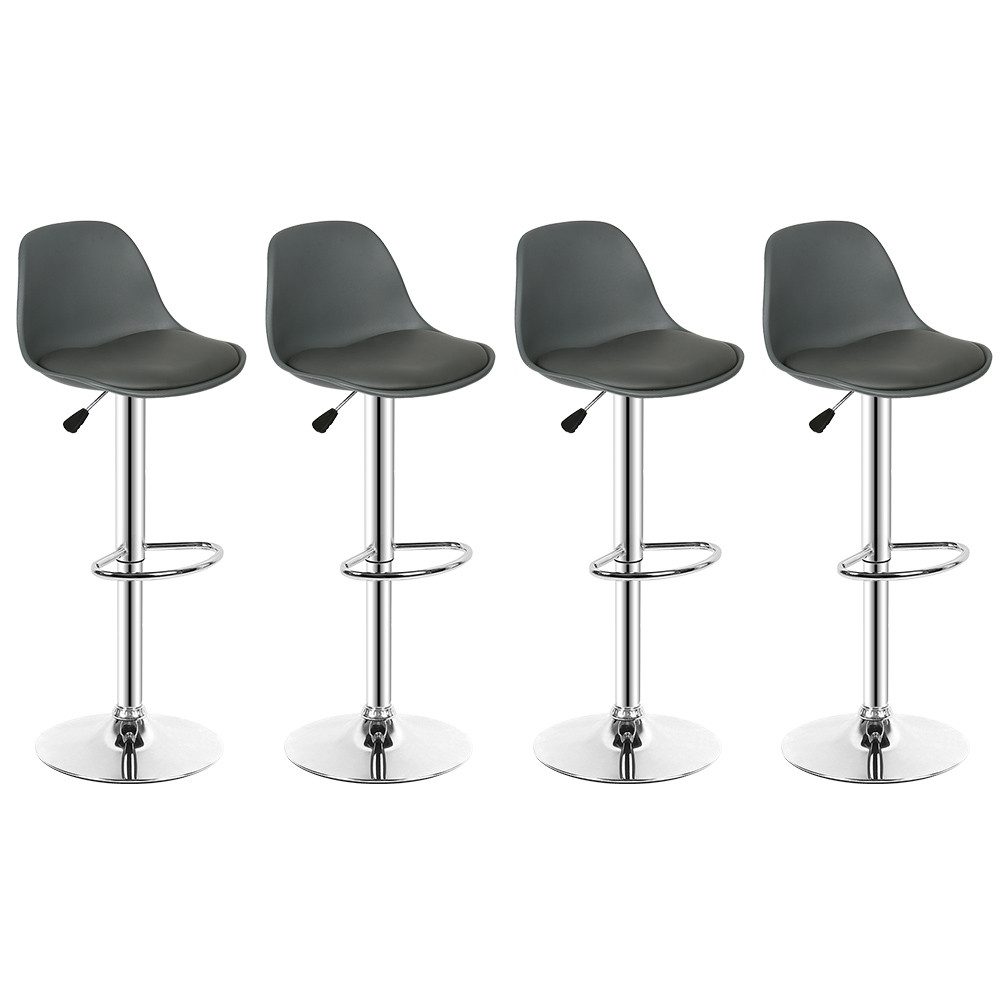 JEOBEST Barhocker Kunstleder Barstuhl, Tresenhocker, (Barstühle, 4 St. Sitzhocker), Höhenverstellbar, 360°Drehbar
