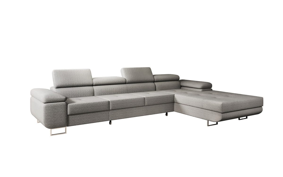 Luxusbetten24 Schlafsofa Designer Sofa Calvera Maxi in Bouclé, mit Stauraum und Schlaffunktion