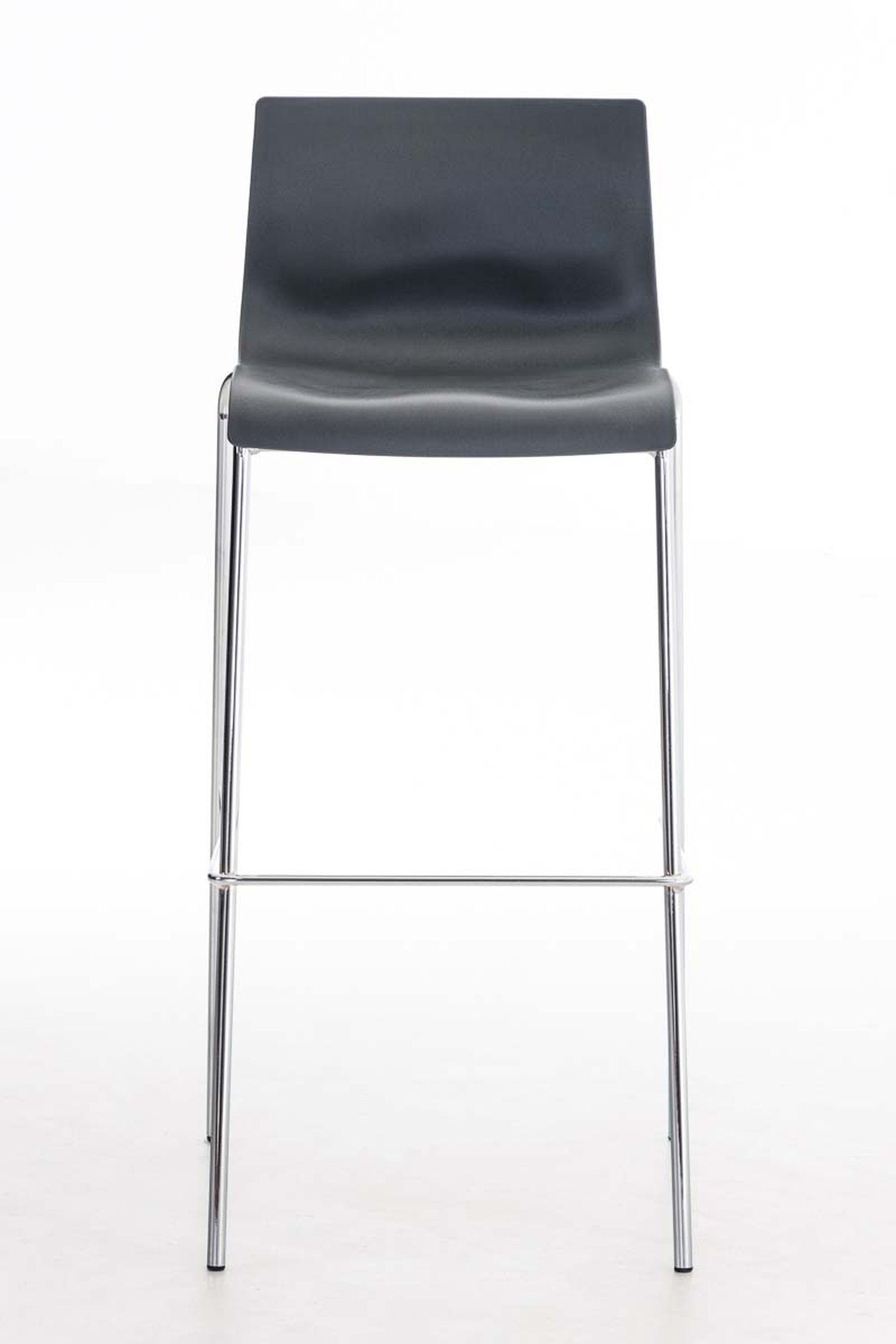 TPFLiving Barhocker Fußstütze - Metall (Set, für Sitzfläche: Gestell Theke 2 - Grau Hoover & Küche - Kunststoff mit Chrom Hocker St., Tresenhocker)
