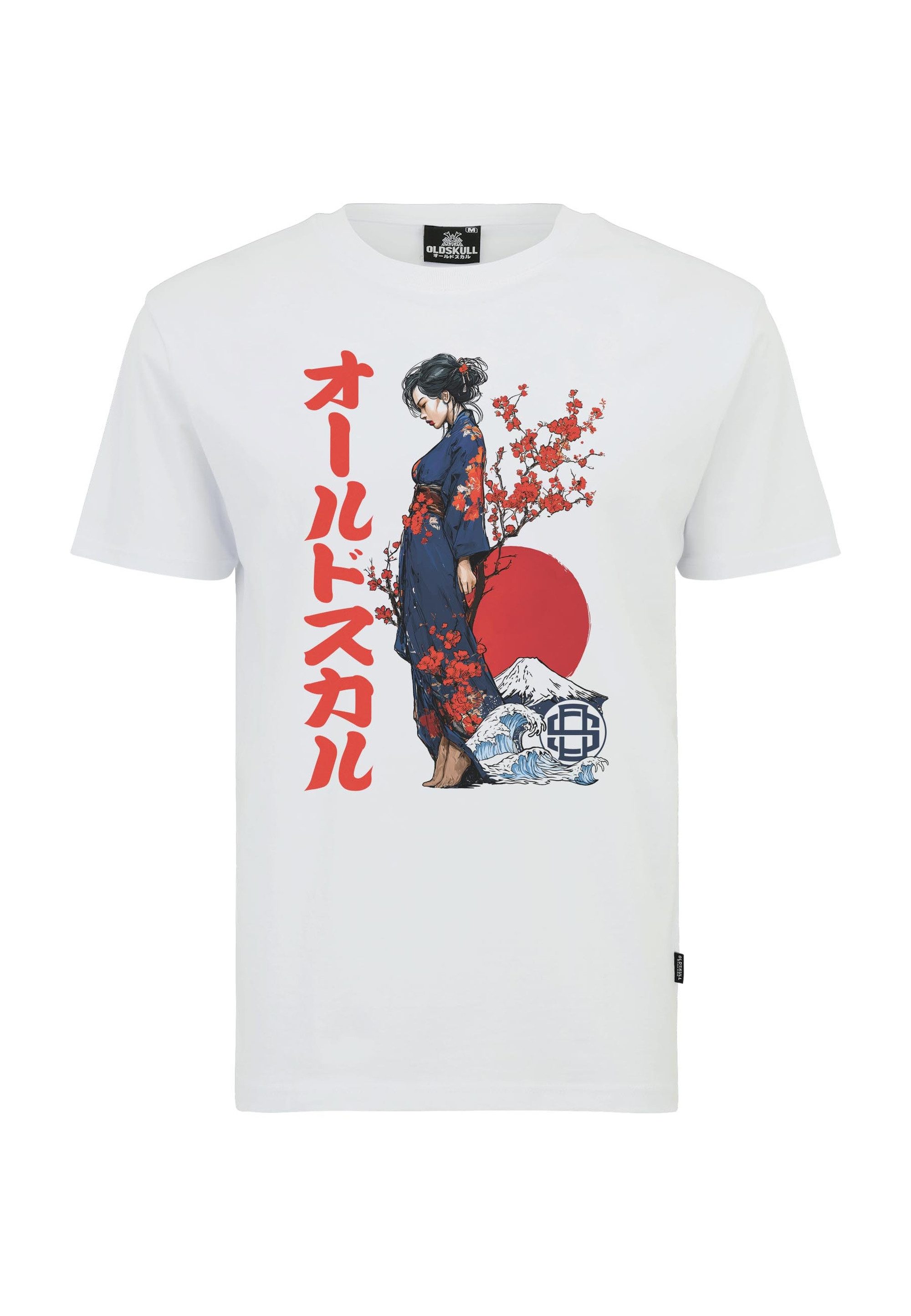 Oldskull T-Shirt Asian Fuji Wave Graphic mit coolem asiatischen Print