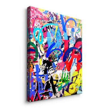 DOTCOMCANVAS® Leinwandbild LOVE, Leinwandbild LOVE Pop Art Graffiti Wandbild hochkant