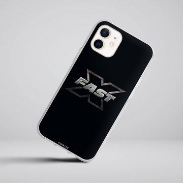DeinDesign Handyhülle Fast & Furious Logo Offizielles Lizenzprodukt Fast X Logo Metal, Apple iPhone 12 Silikon Hülle Bumper Case Handy Schutzhülle