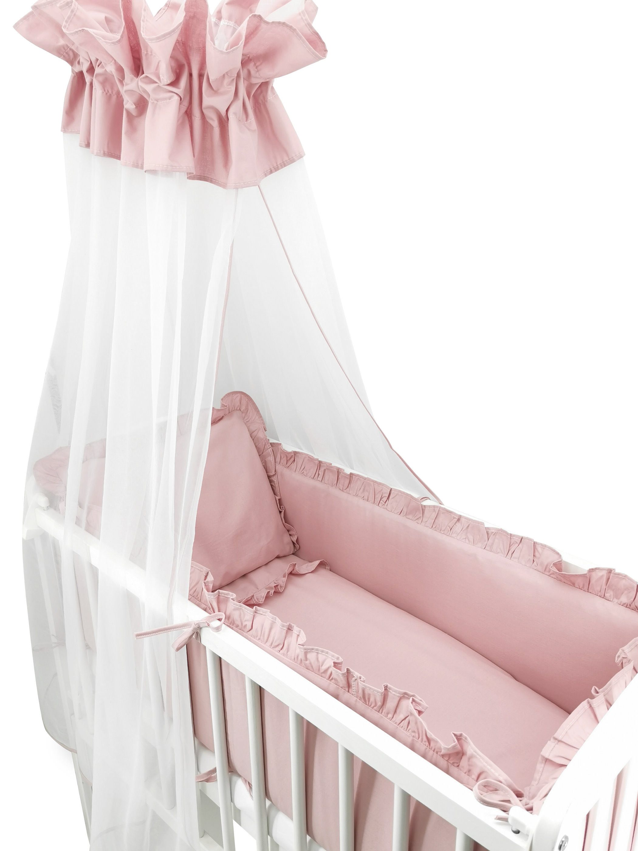 Baby-Delux Beistellbett Babybett Royal Rosa Rüsche, günstig online kaufen