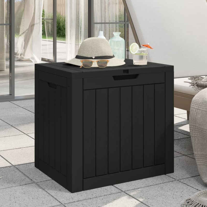 vidaXL Gartenbox Gartenbox Schwarz 55,5x43x53 cm Polypropylen