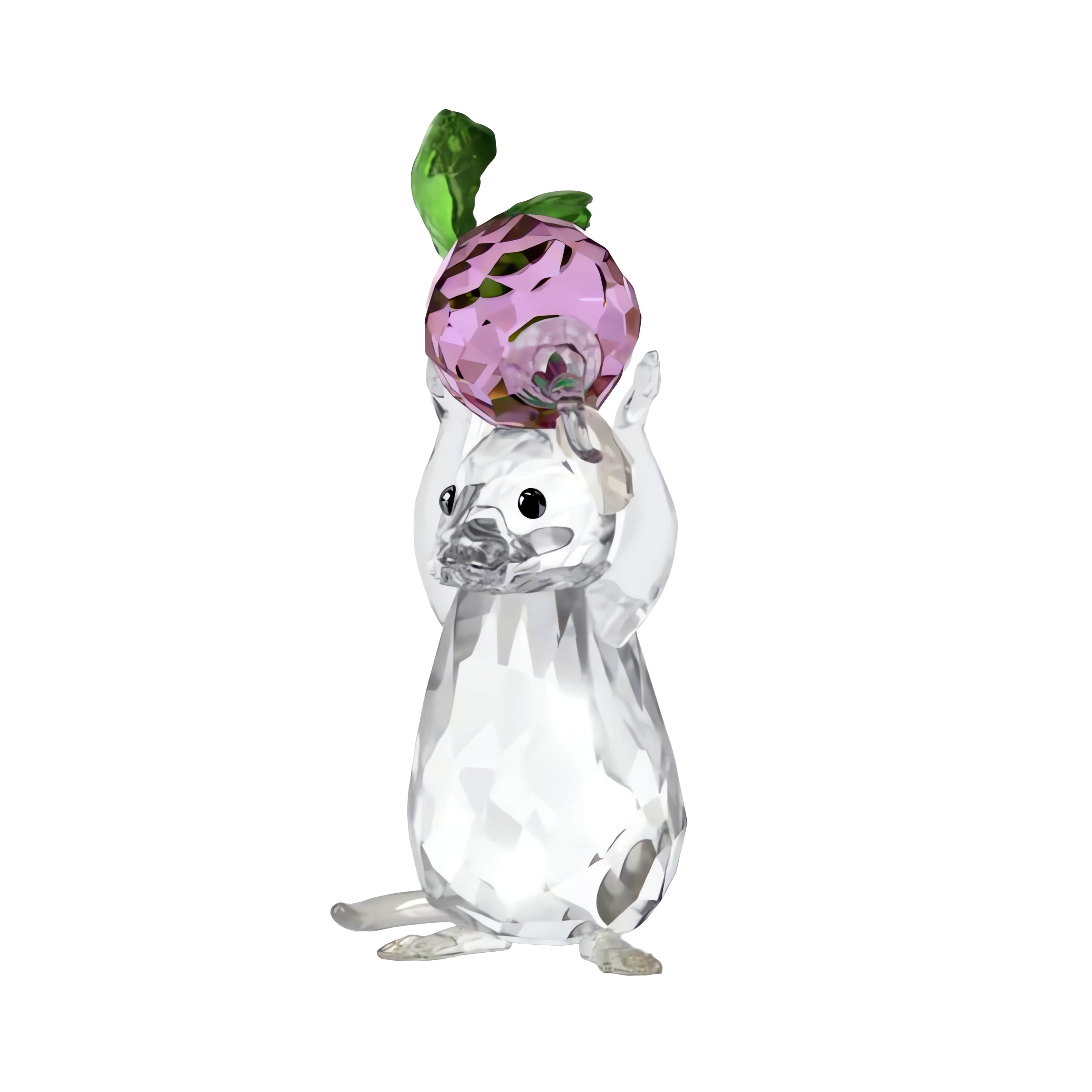 Swarovski Dekofigur Kristallfigur Sammelfigur IDYLLIA Maus und Radieschen (1 St), Swarovski® Kristall