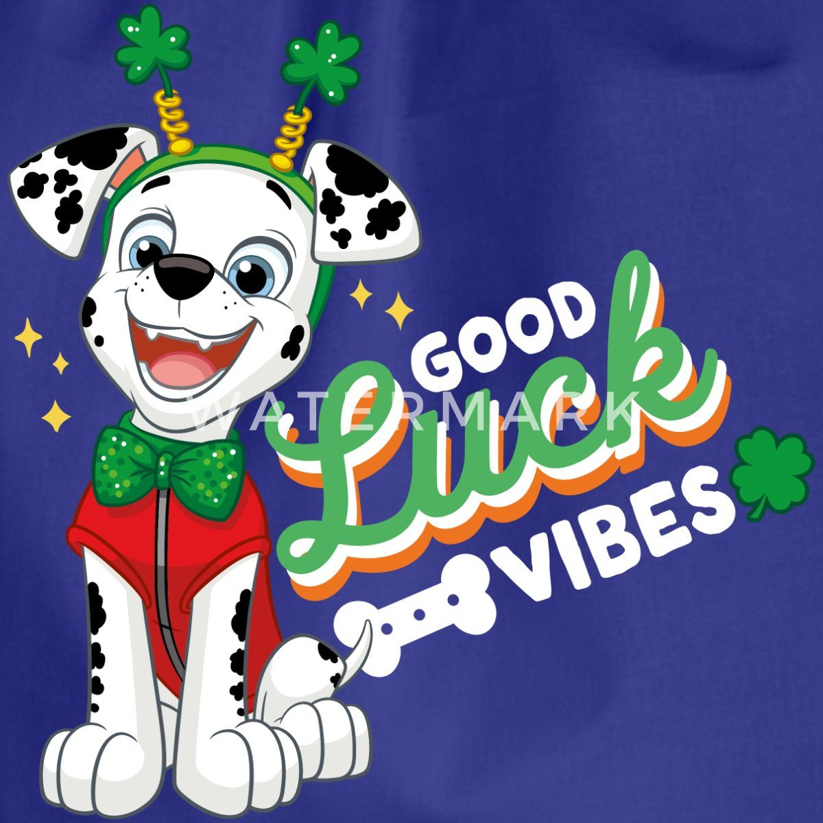 Spreadshirt Turnbeutel Paw Patrol Marshall Good Luck Vibes Turnbeutel (1-tlg)