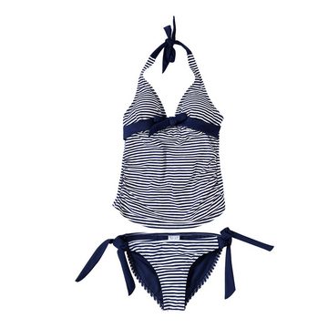 petit amour Umstands-Tankini ANNIE maritimes Streifendesign passend für B/C/D Cups Raffinierte Umstandsbademode, stylish und bequem, wächst mit und passt weit über die Schwangerschaft hinaus. Design made in Hamburg.