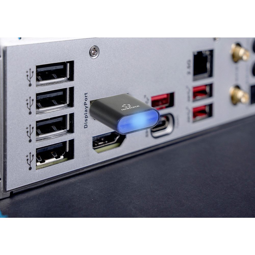 Renkforce Renkforce RF-6685714 DisplayPort EDID Emulator Schwarz 4K UHD TV-Adapter